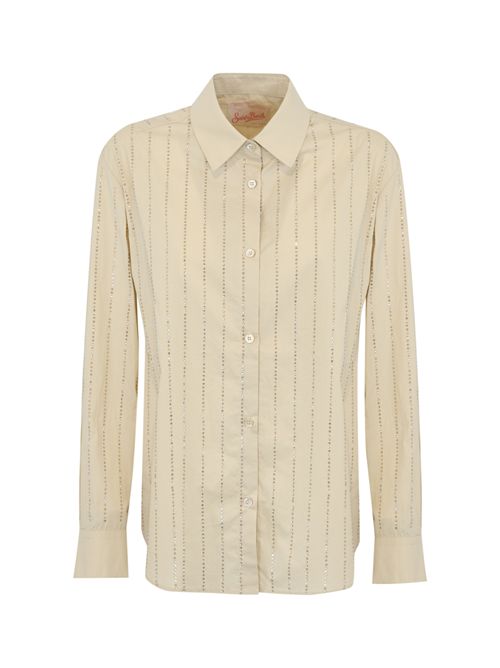 Camicia Meredith in popeline con strass Mc2 Saint Barth | MEREDITH06636H POPELINE STRASS STRIPES